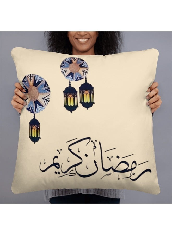 سنوز كوشن كوفر رمضان-تصميم رمضان كريم 45*45 سم,عبوه قطعه واحده - Image 2